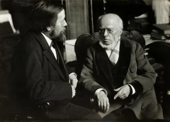 A. v. Menzel dans son appartement avec A. v. Werner