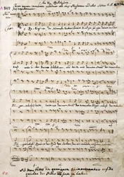 Partition musicale autographe de l
