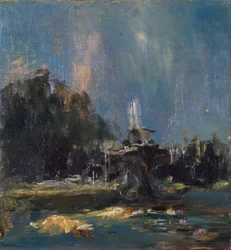 Jardin avec fontaine