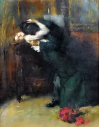 Le Baiser, 56x44 cm - Collection particulière