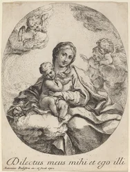 Vierge et Enfant sur un nuage