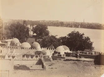 Asyut, vue de la montagne, vers 1870-1880