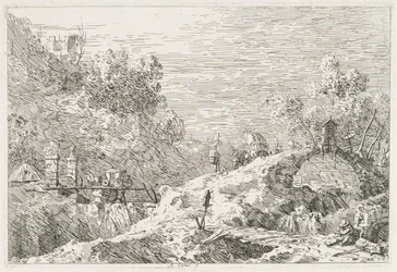 Paysage de montagne avec cinq ponts, 1735-1746