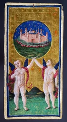 Carte de tarot représentant le Monde