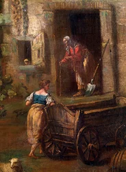 Paysage italien (détail), 18ème siècle