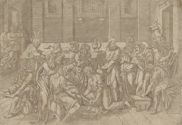 Jésus lavant les pieds des disciples