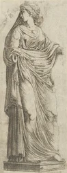 Femme tournée vers la droite