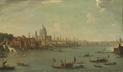 Quatre vues de Londres : La Tamise vers Saint-Paul