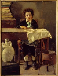 Le petit écolier ou le pauvre écolier, XIXe siècle, H. 1,3 x 0,97 m, Paris, Musée d
