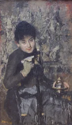 Femme avec encrier, vers 1875