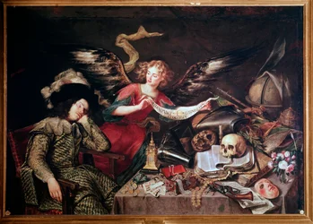 Un ange montre le rêve d