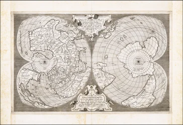 Double carte cordiforme du monde, par Antonio Salamanca