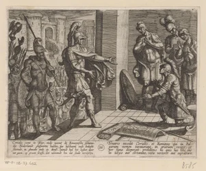 Cerialis pardonne aux soldats romains qui avaient aidé Julius Civilis
Les guerres bataves contre les Romains (titre de la série)
Batavorum cum Romanis Bellum (titre de la série)