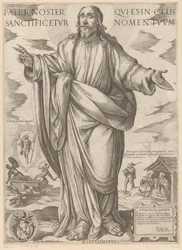 Christ (Pater noster qui es in celis sanctificetur nomen tuum, Christus, Maria et les apôtres)