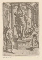 Torture avec des bâtons pointus (Tortures subies par les martyrs chrétiens)