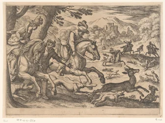 Chasse aux cerfs (série Jachtscènes, partie 6)