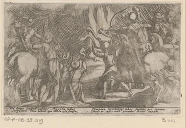 Chasseurs capturant un serpent géant