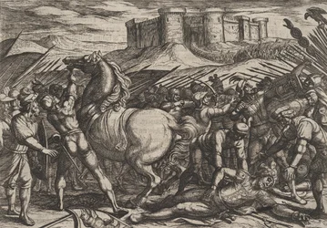 Planche 17 : Les Romains trompés par le cheval de Civilis pour croire qu