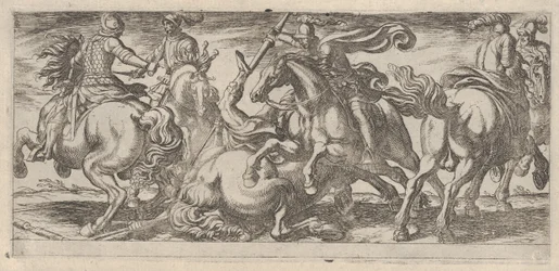 Six cavaliers en combat, de Scènes de bataille I, vers 1590-1630