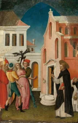 Saint Pierre Martyr exorcisant une femme possédée par un démon