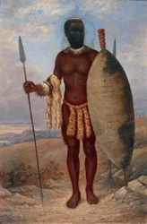 Homme zoulou, vers 1893