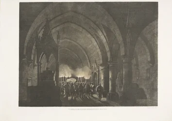 Porteurs de torches dans une église