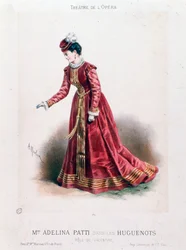 Portrait de la chanteuse Adeline Patti (1843-1919) en Valentine dans l