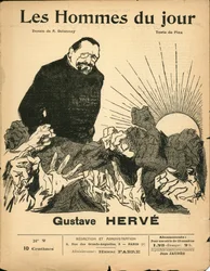 Couverture de "Les Hommes du jour", numéro 2, Satirique en N & B
