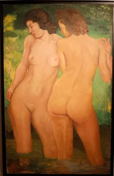 Sœurs se baignant, vers 1940