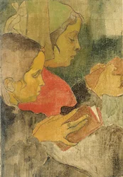Paysannes bretonnes à la messe