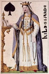 Représentation de Hildegarde de Vintzgau (757-783), épouse de Charlemagne (Charles I) (détail)