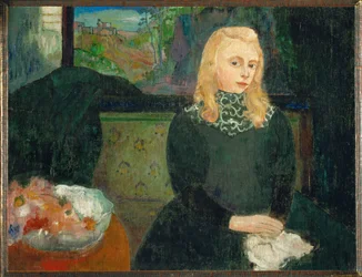 Gabrielle Vien jeune fille (peinture sur toile)
