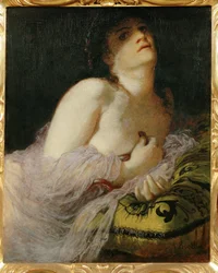 Der Tod der Cleopatra - La mort de Cléopâtre ... (peinture sur toile)