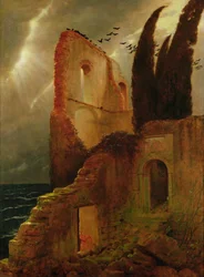 Ruine au bord de la mer