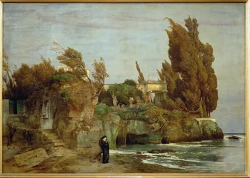 Villa am Meer - Villa au bord de la mer, deuxième version ... (peinture sur toile)