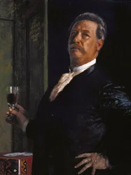 Autoportrait avec le verre de vin, 1885
