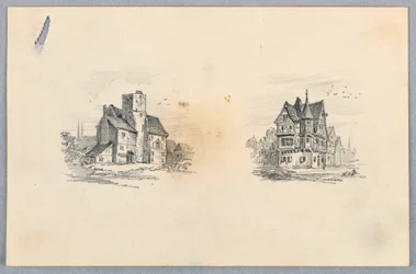 Deux esquisses de maisons