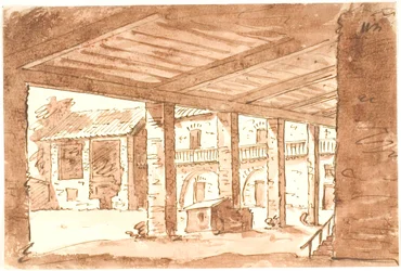 Cour italienne avec arcade