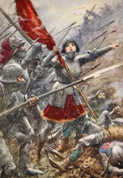 Jeanne d’Arc conduisant ses hommes avec l’étendard