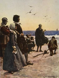 Le Départ du Mayflower, illustration de 