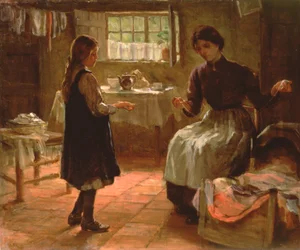 Leçon domestique, c.1890