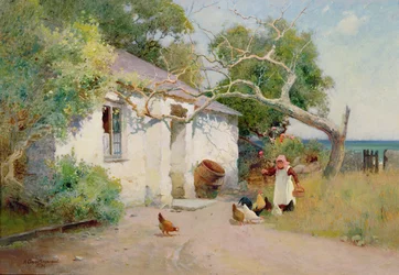 Nourrir les poules, 1894
