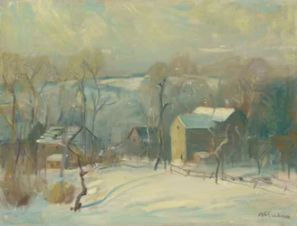 Village sous la neige