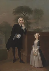Un homme inconnu avec sa fille