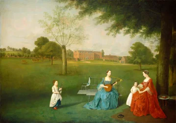 Membres de la famille Maynard dans le parc de Waltons, vers 1755-1762 (huile sur toile)