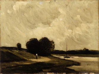 Près de Portchester (Huile sur toile)