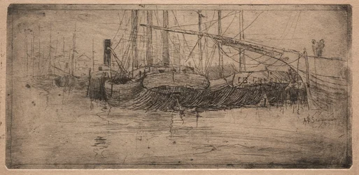 Quai le long de la rivière Cuyahoga, 1887
