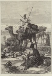 Croquis Persans, Pèlerins avec leurs Morts allant aux Sanctuaires de Kerbala et Meshid Ali