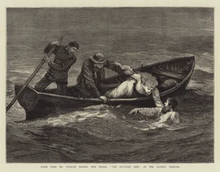 Scène de la nouvelle pièce de M. Charles Reade, Le Navire Sabordé, au Théâtre Olympique