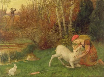 La Biche blanche, vers 1870